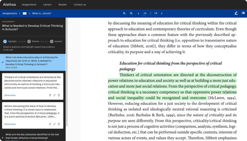 Drive reading engagement